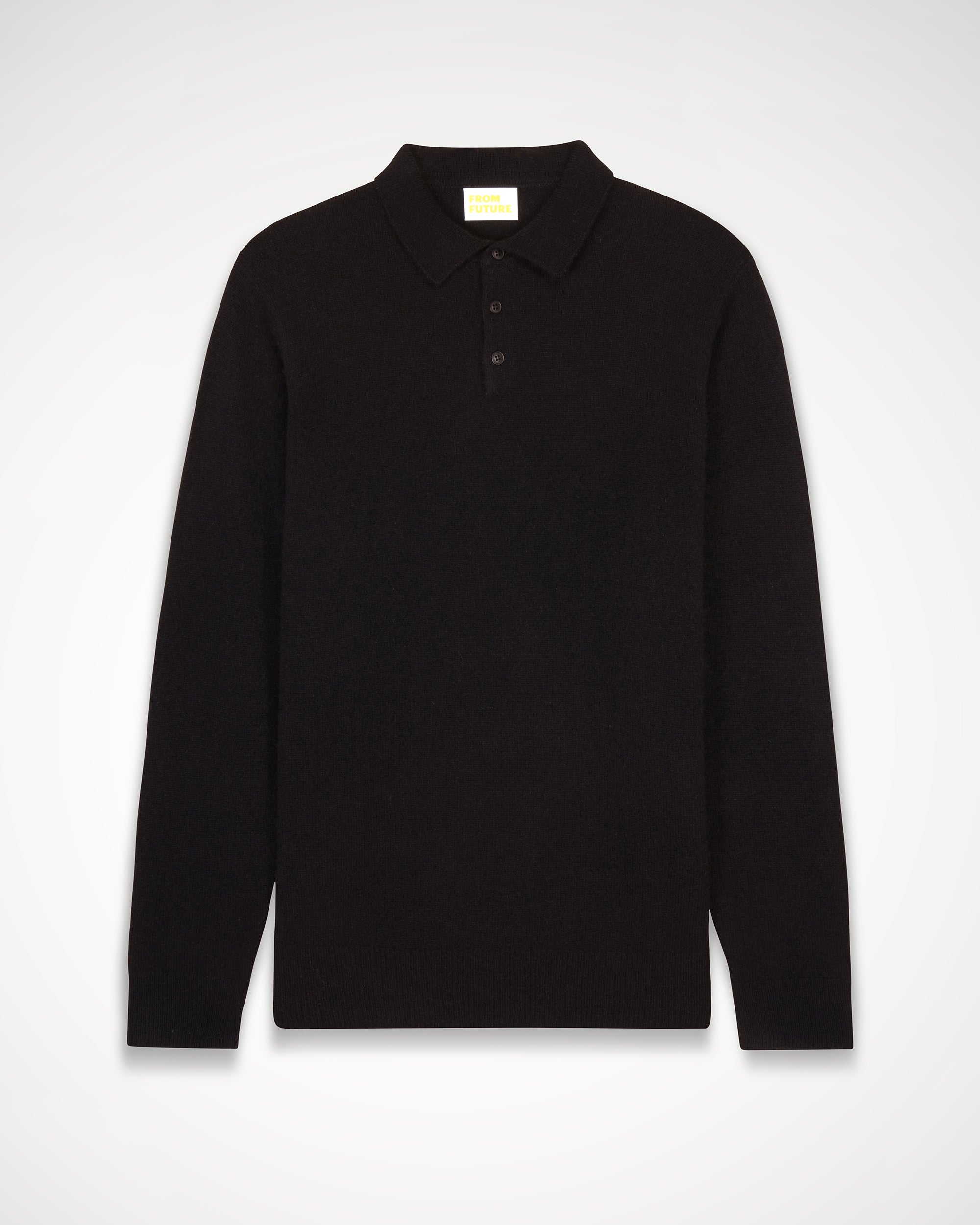 Pull polo Light en cachemire - Black