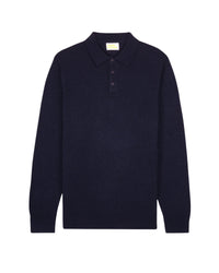 Pull polo Light en cachemire - Navy