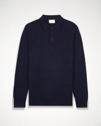 Pull polo Light en cachemire - Navy