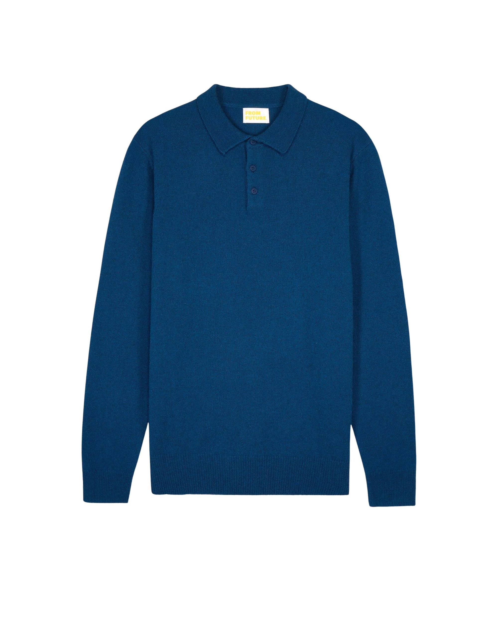 Pull polo Light en cachemire - Midnight Blue