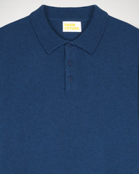 Pull polo Light en cachemire - Midnight Blue