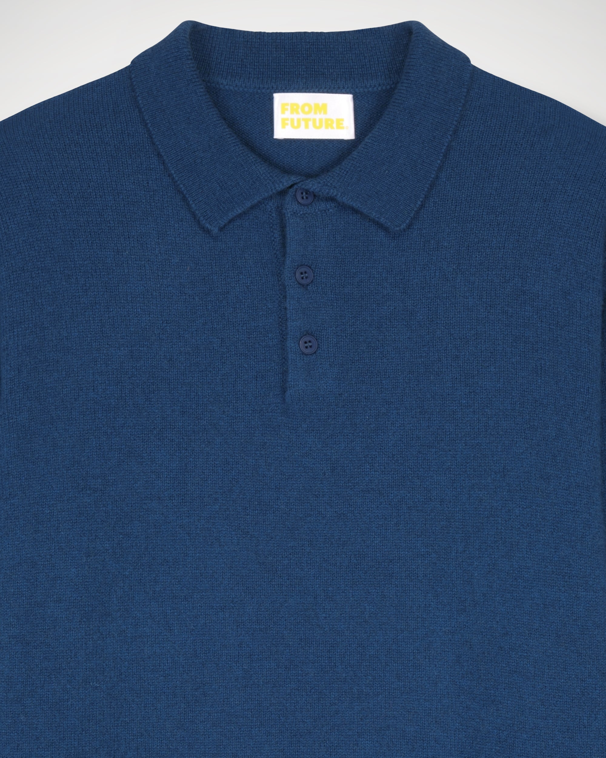 Pull polo Light en cachemire - Midnight Blue