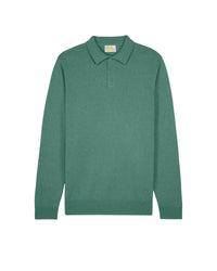 Pull polo Light en cachemire - Washed Green