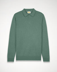 Pull polo Light en cachemire - Washed Green
