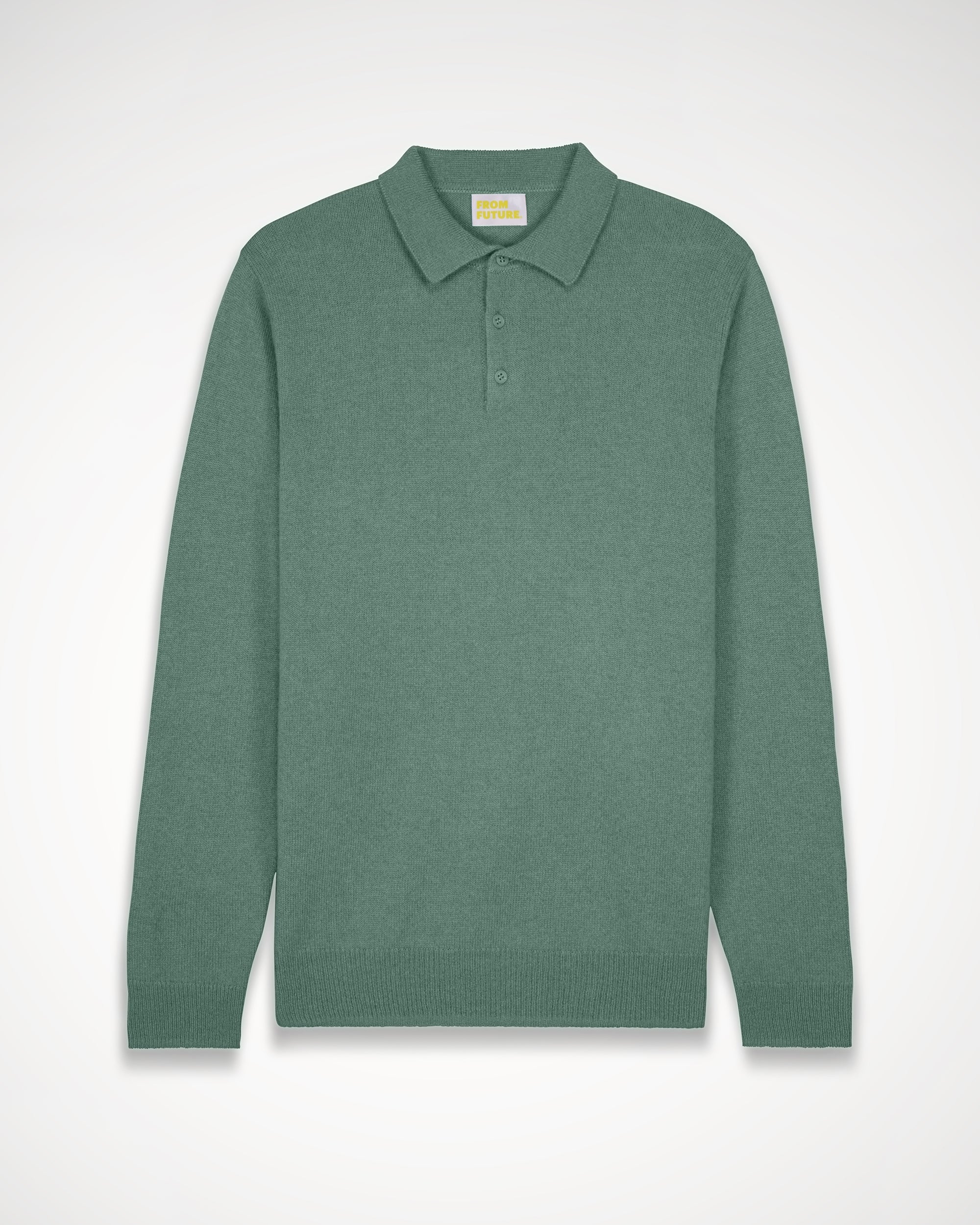 Pull polo Light en cachemire - Washed Green