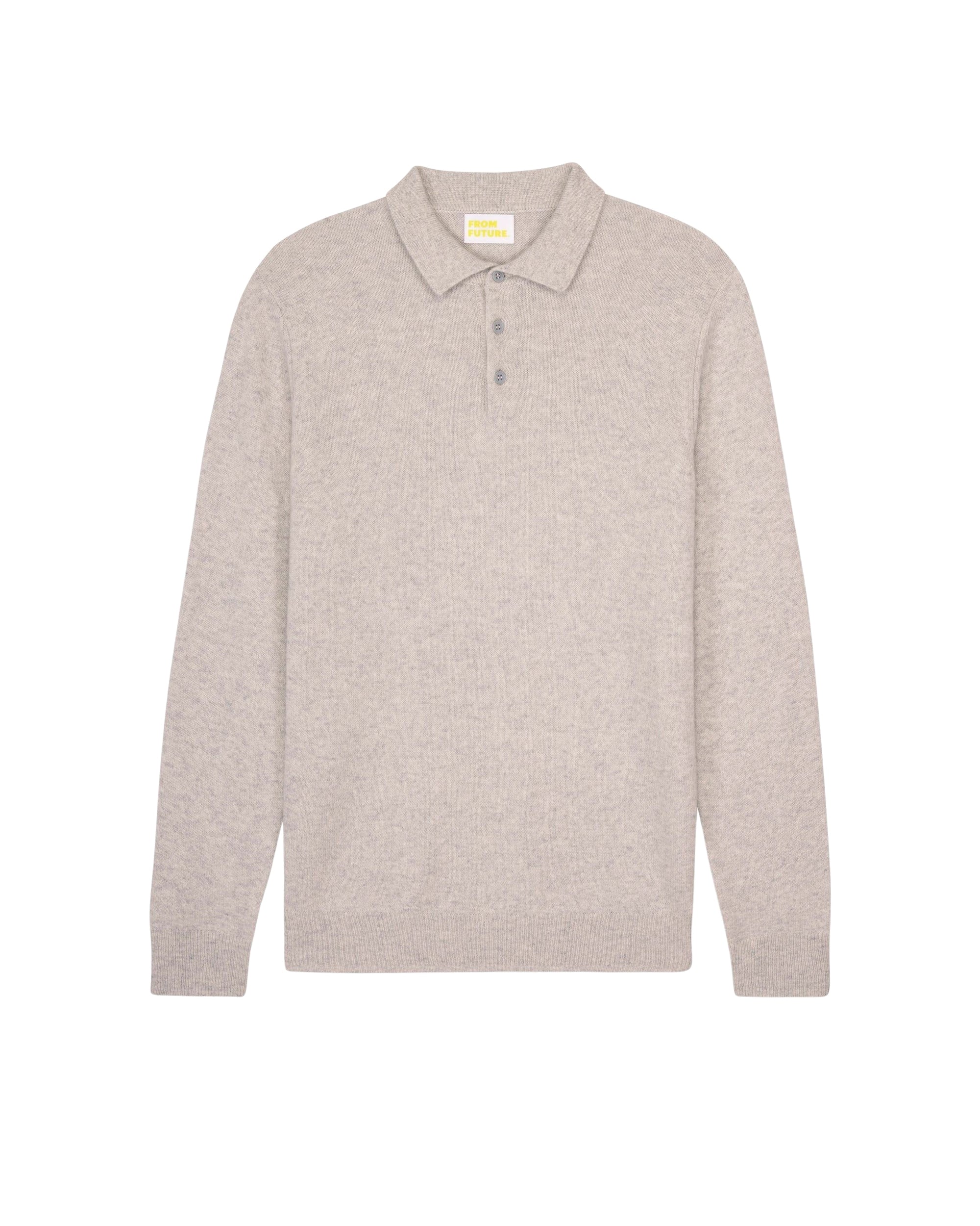 Pull polo Light en cachemire - Light Heather Gray