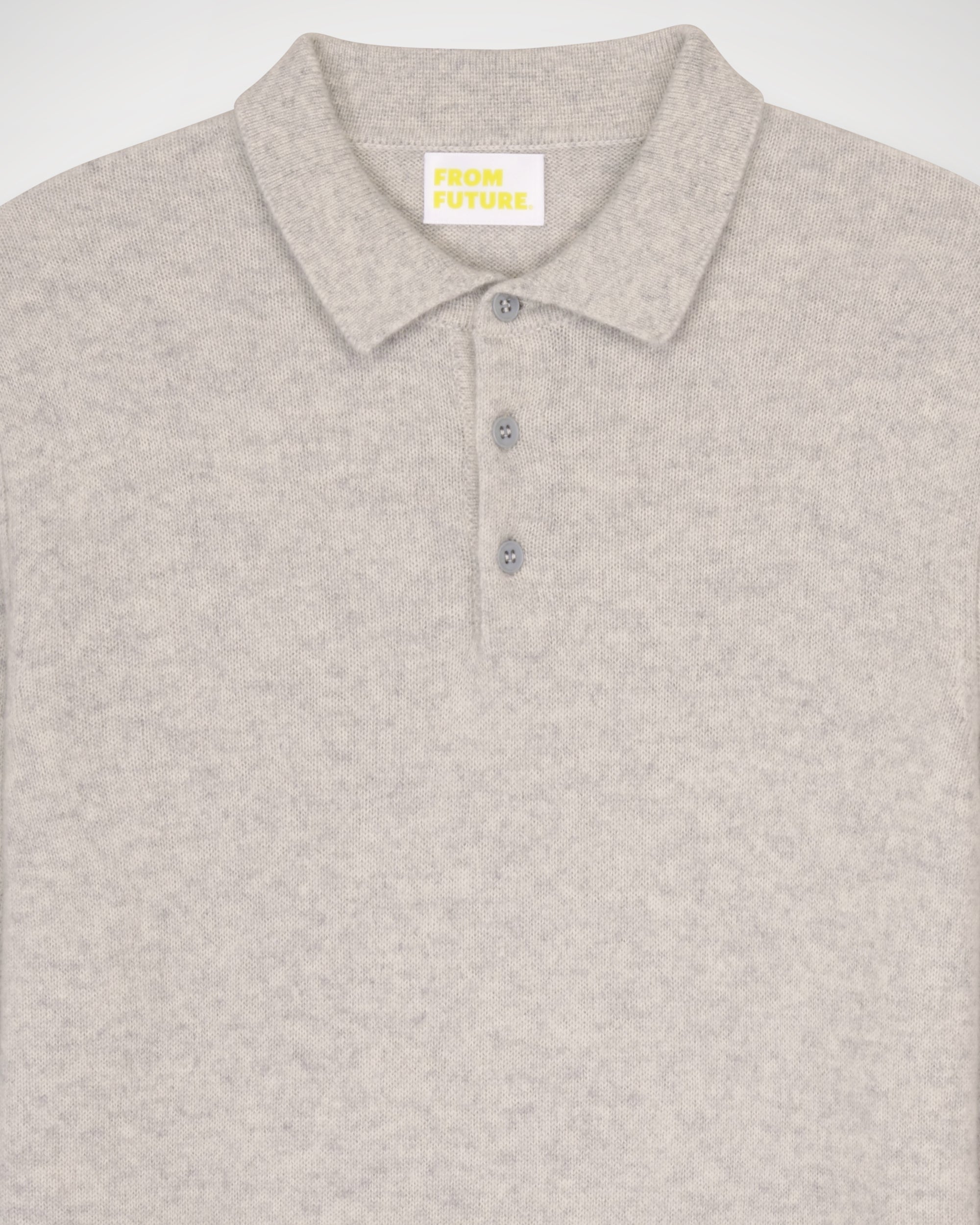 Pull polo Light en cachemire - Light Heather Gray