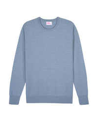 Pull léger à col rond en cachemire - Denim Blue