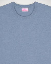 Pull léger à col rond en cachemire - Denim Blue