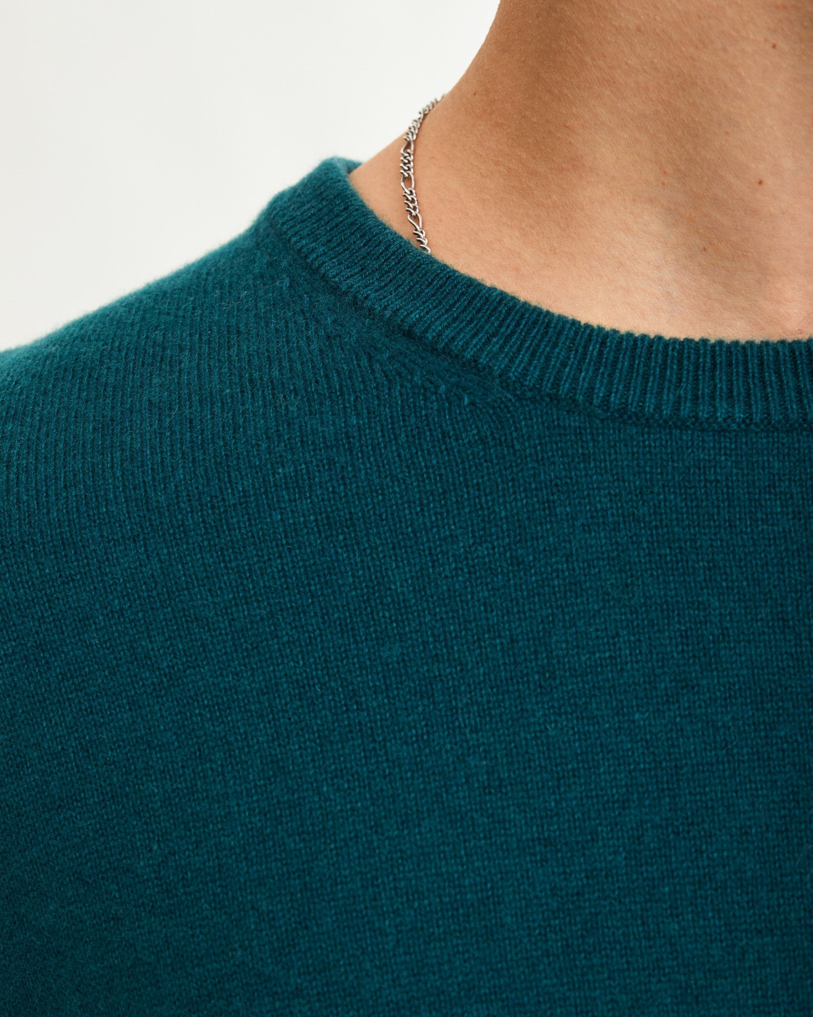 Pull léger à col rond en cachemire - Dark Green