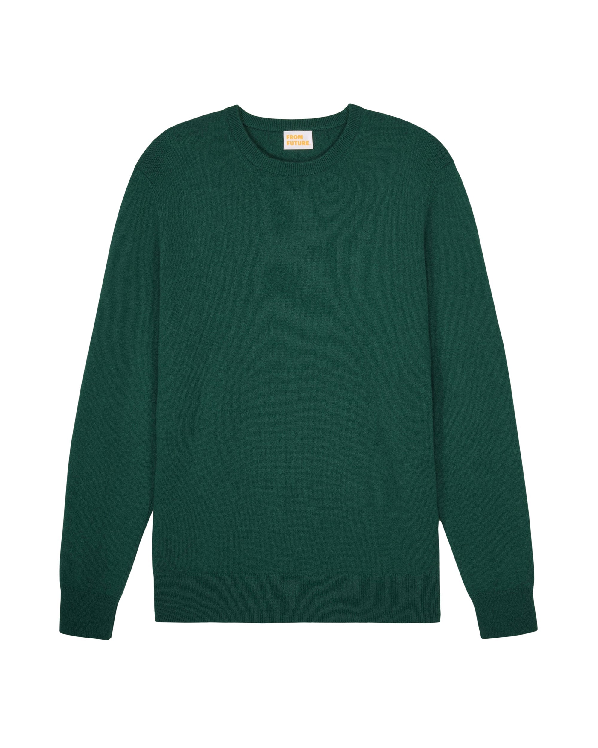 Pull léger à col rond en cachemire - Dark Green
