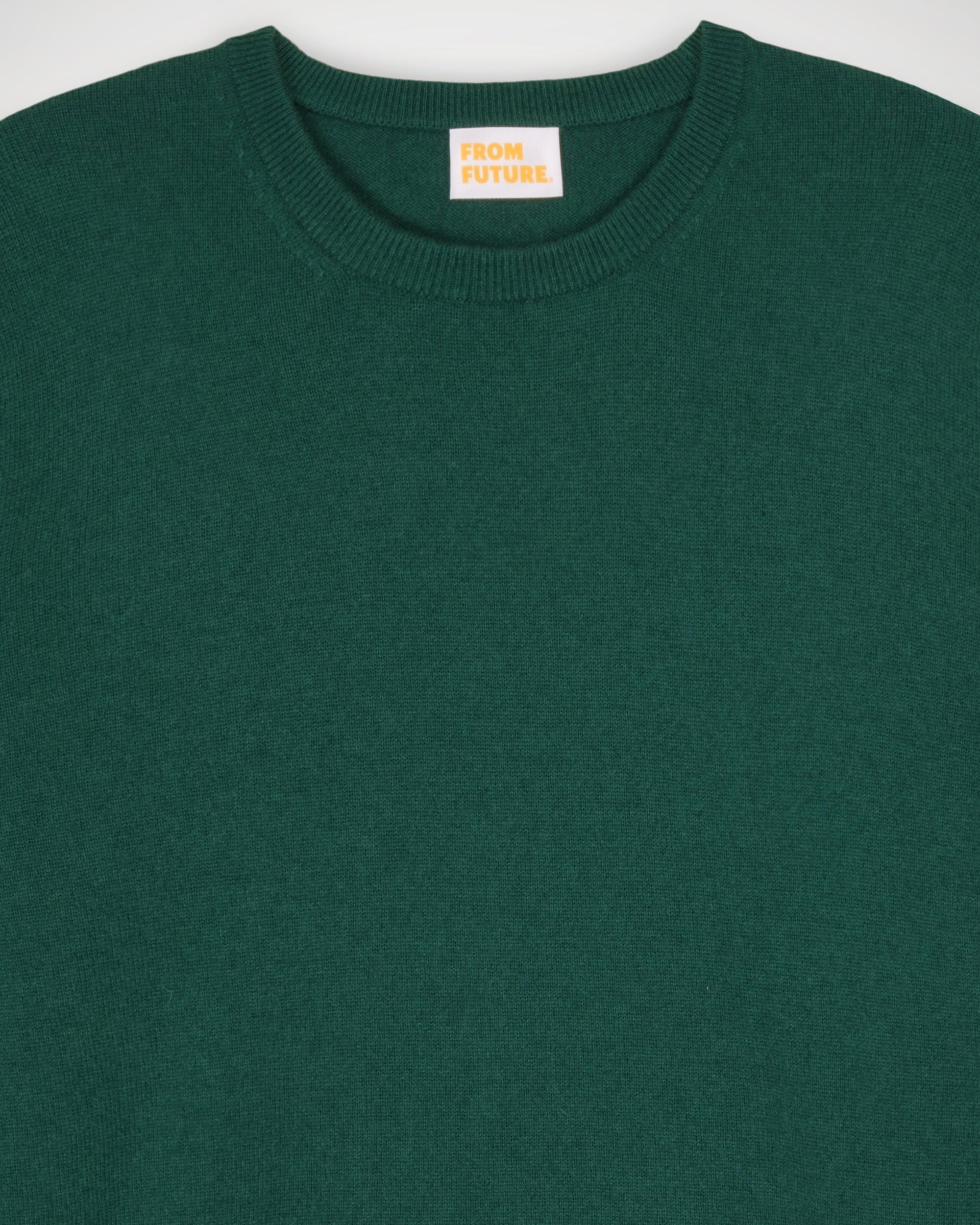 Pull léger à col rond en cachemire - Dark Green