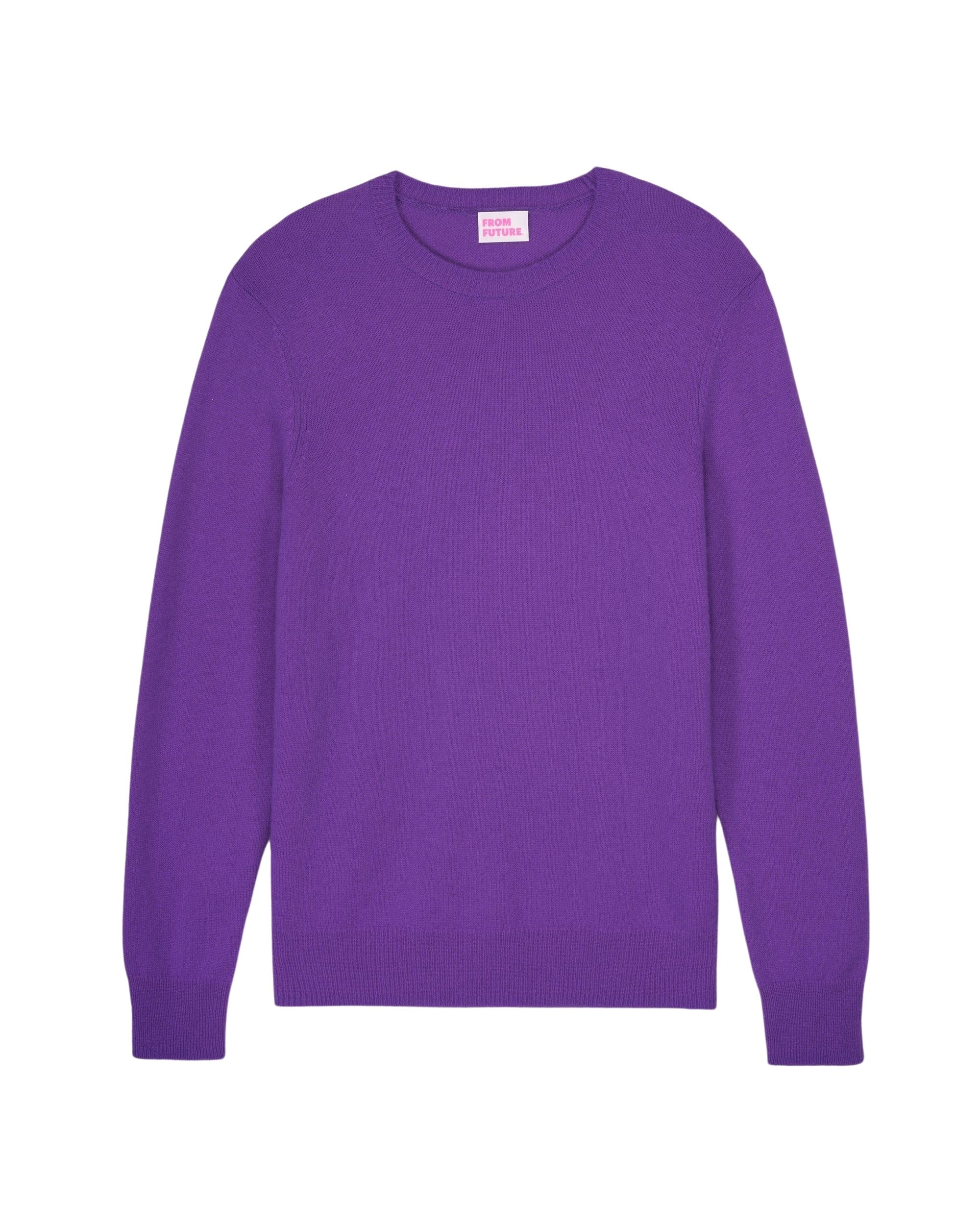 Pull Light à col rond en cachemire - Neon Purple