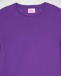 Pull Light à col rond en cachemire - Neon Purple