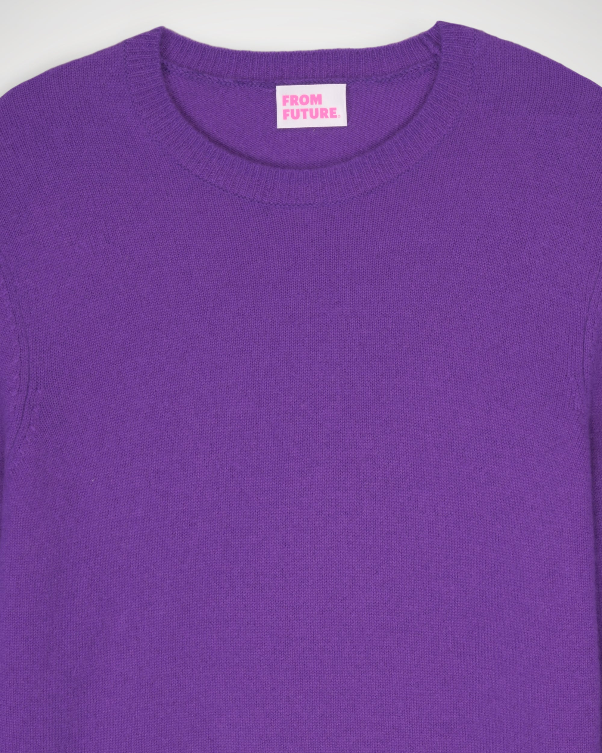 Pull Light à col rond en cachemire - Neon Purple