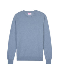 Pull Light à col rond en cachemire - Denim Blue