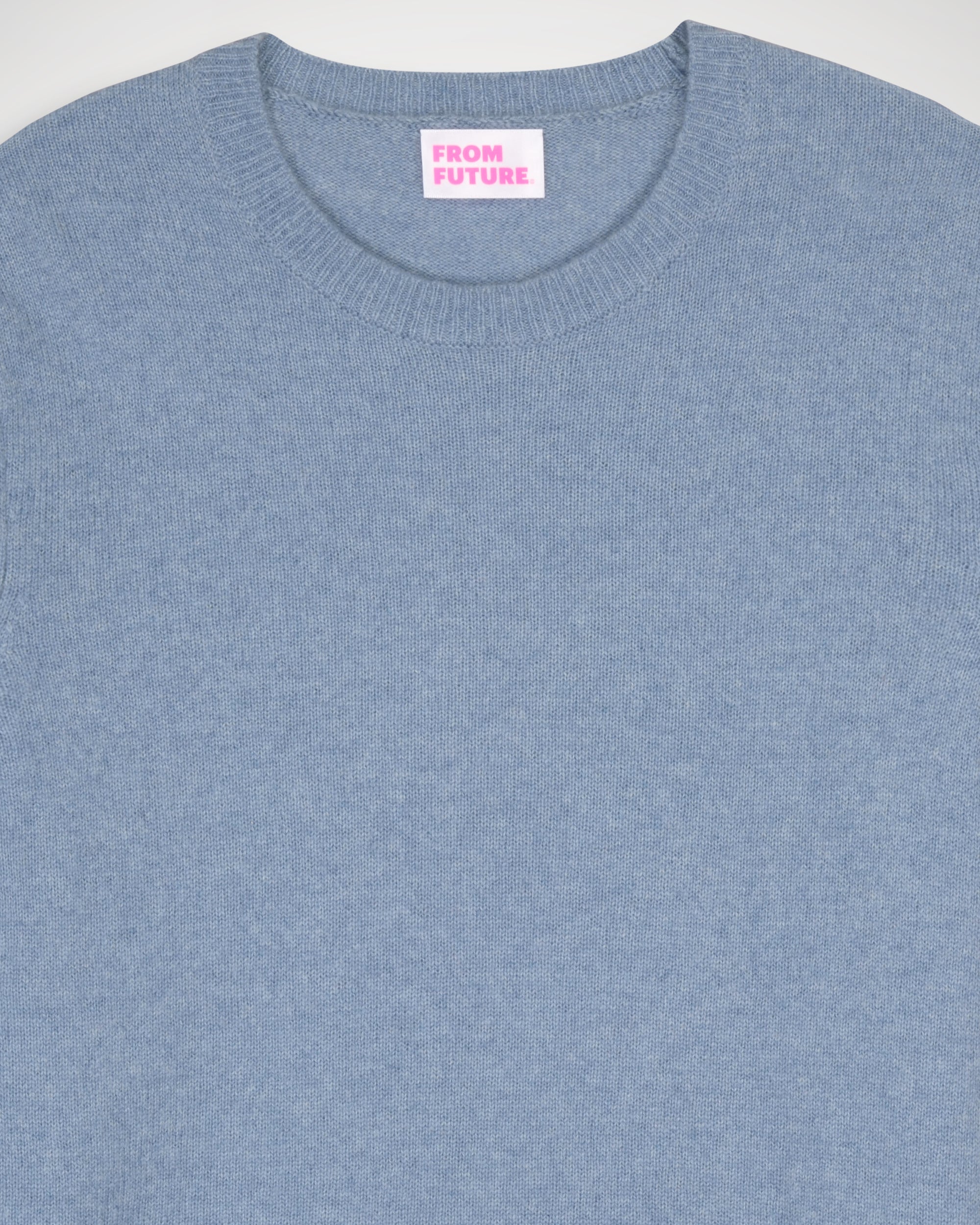 Pull Light à col rond en cachemire - Denim Blue