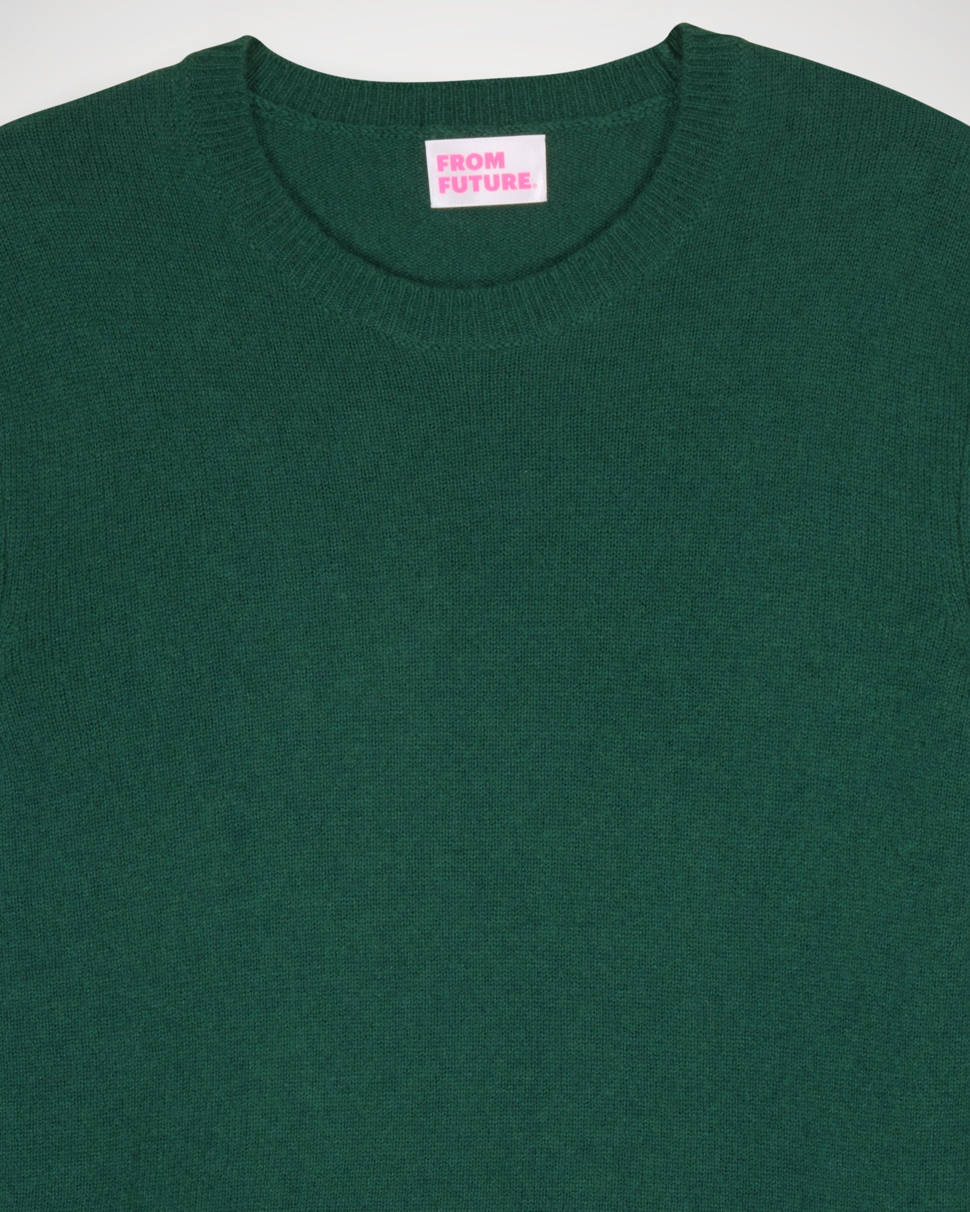 Pull Light à col rond en cachemire - Dark Green