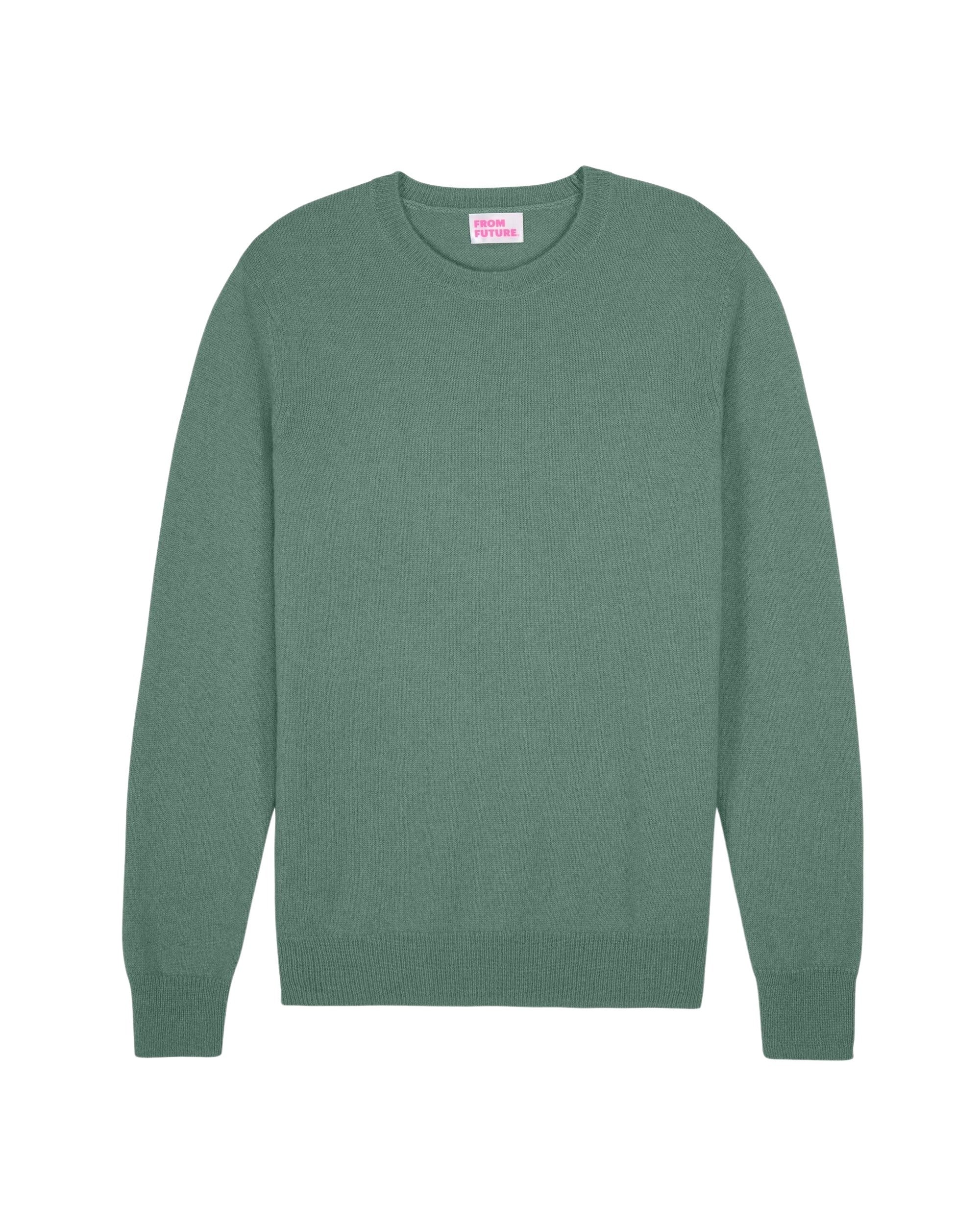 Pull Light à col rond en cachemire - Washed Green