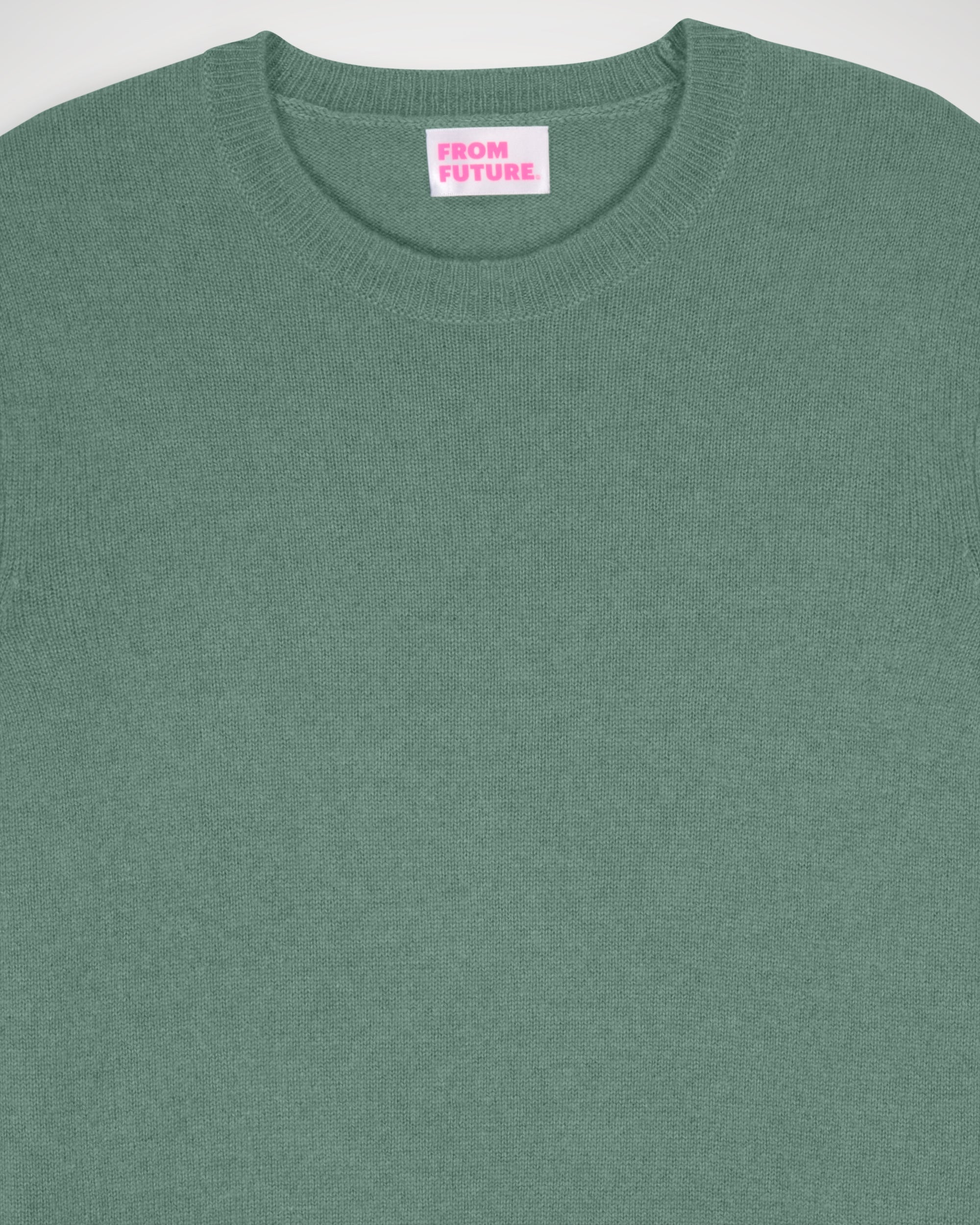 Pull Light à col rond en cachemire - Washed Green