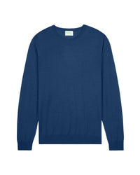 Pull à col rond en laine mérinos - Midnight Blue