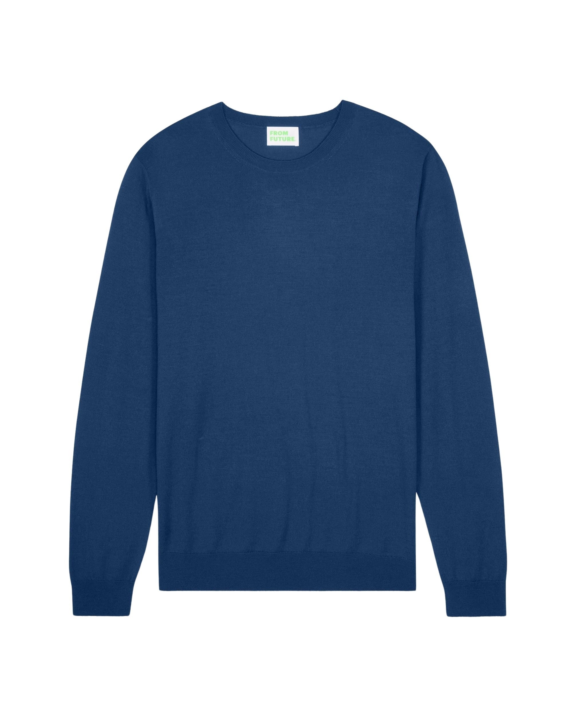 Pull à col rond en laine mérinos - Midnight Blue