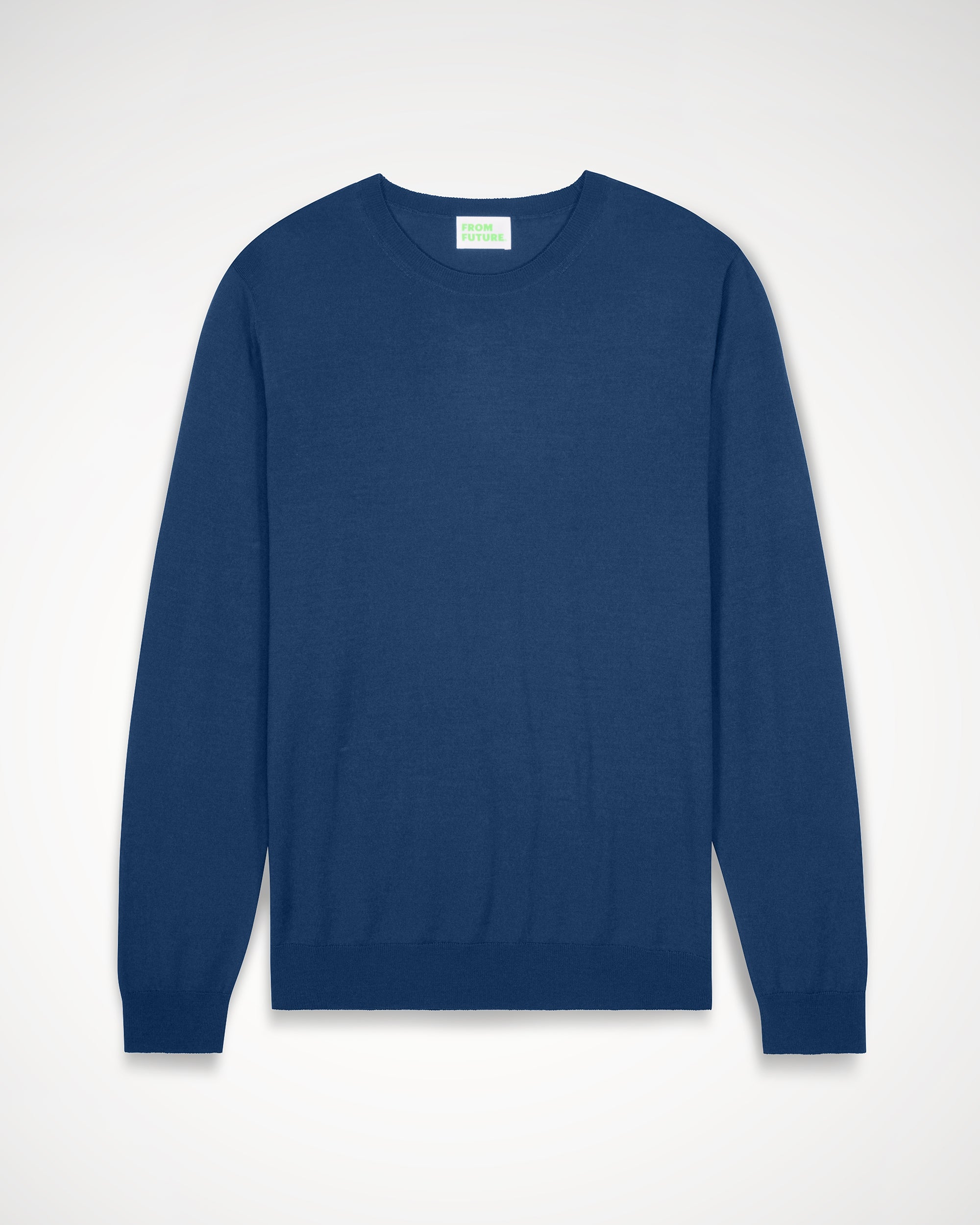 Pull à col rond en laine mérinos - Midnight Blue