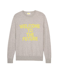 Pull à col rond Welcome To The Future en cachemire - Light Heather Gray