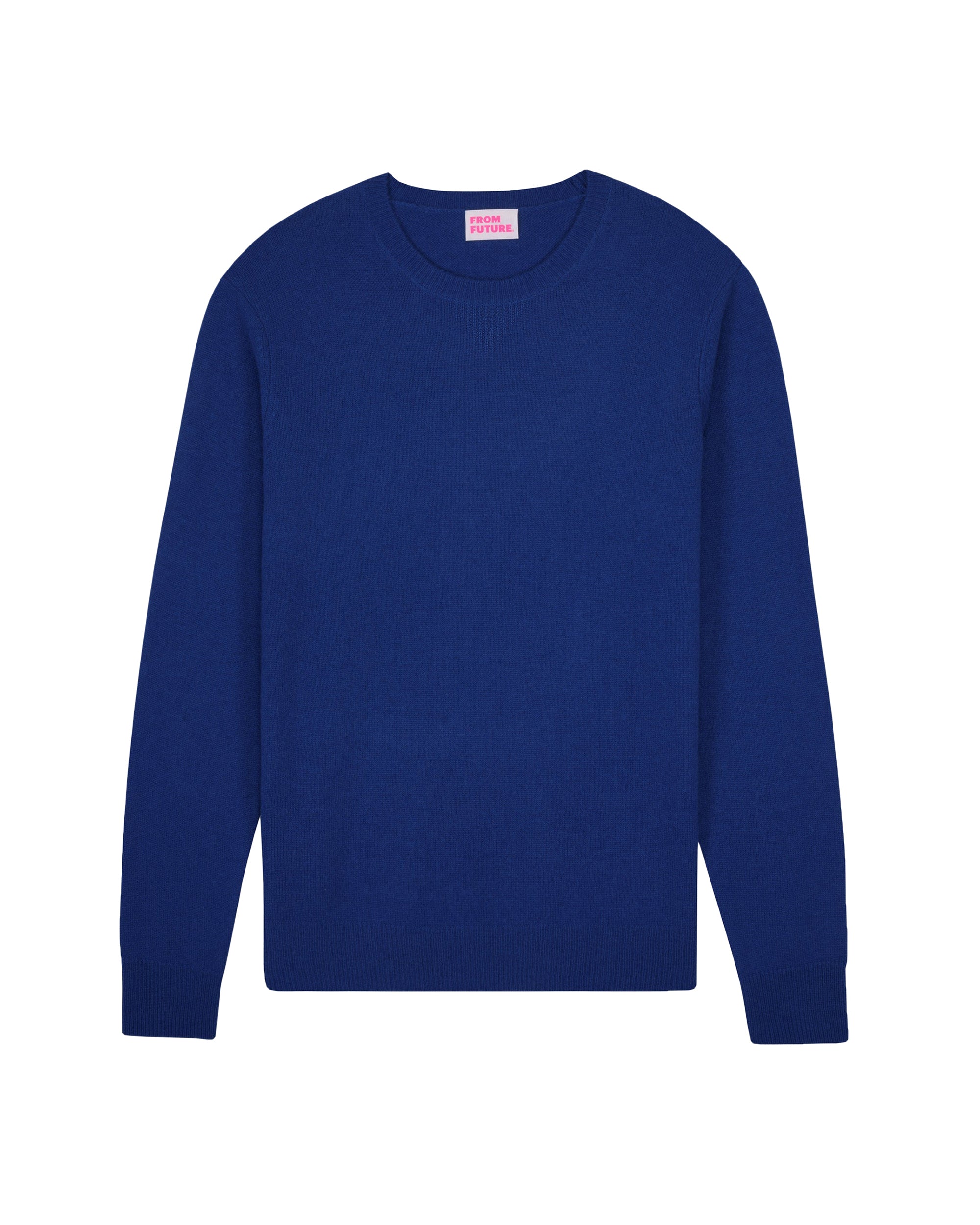 Pull Light à col rond à col fantaisie en cachemire - Deep Blue