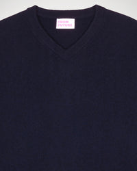 Pull à col V en cachemire - Navy