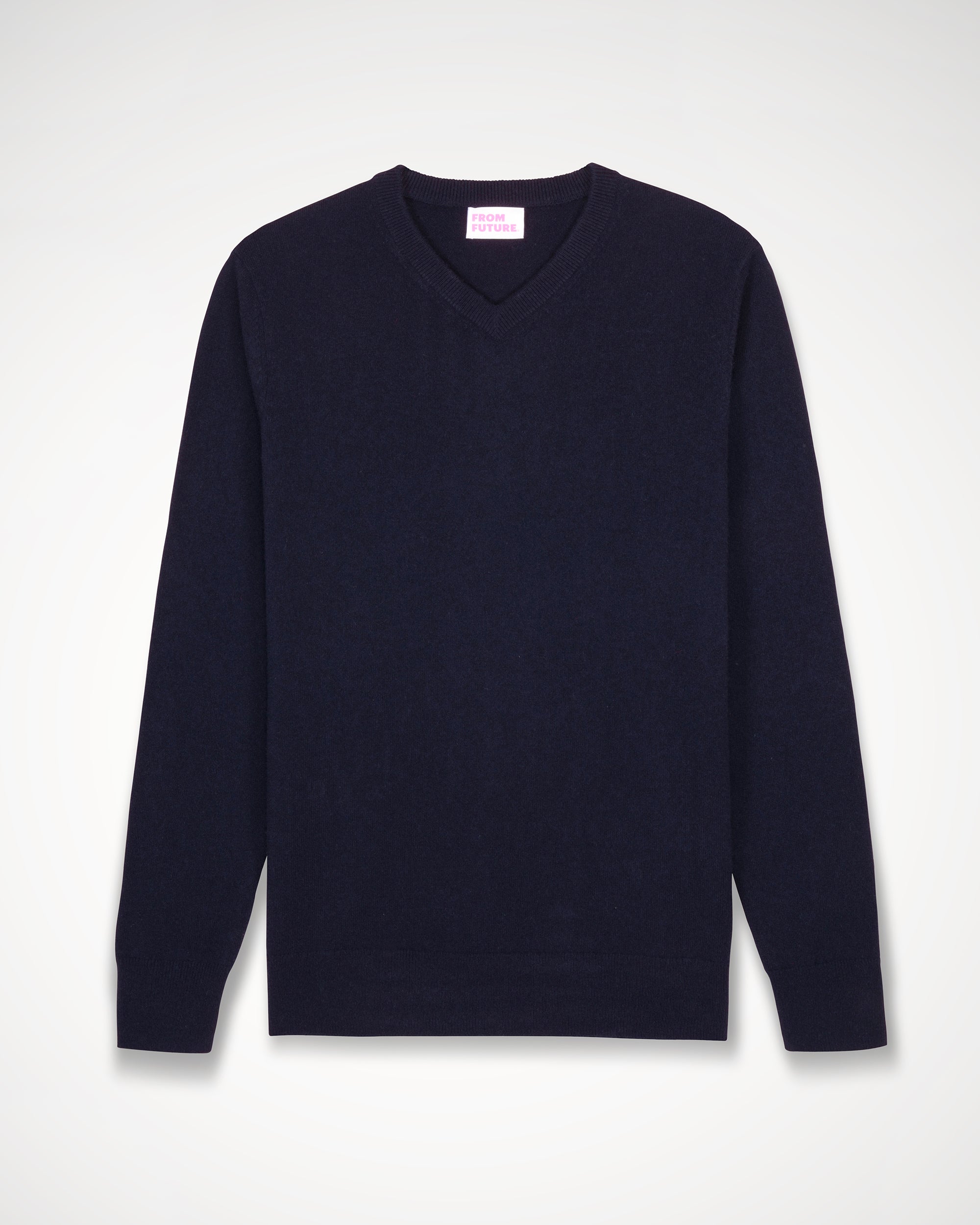 Pull à col V en cachemire - Navy