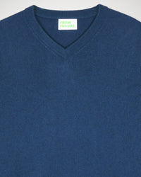 Pull à col V en cachemire - Midnight Blue