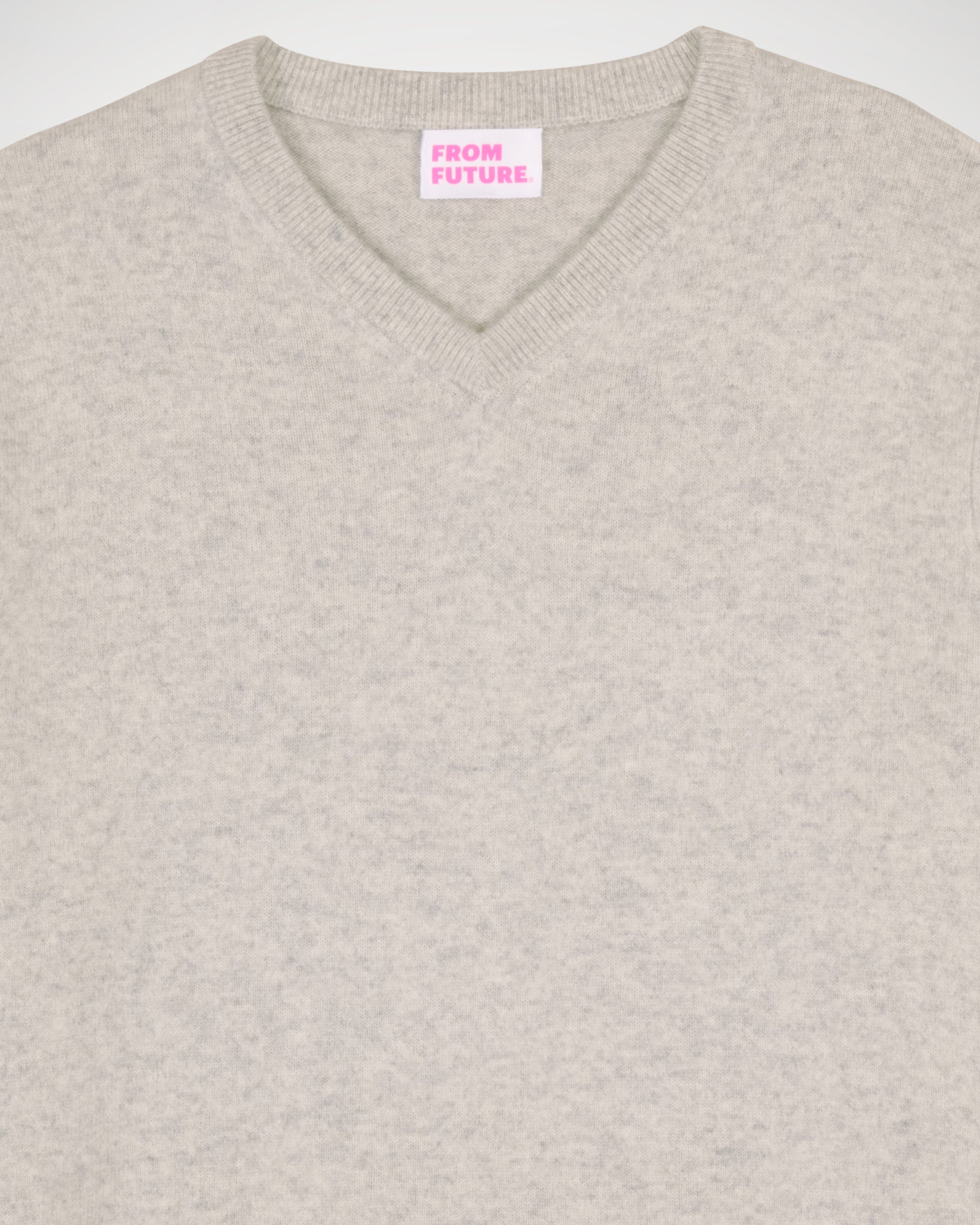 Pull à col V en cachemire - Light Heather Gray