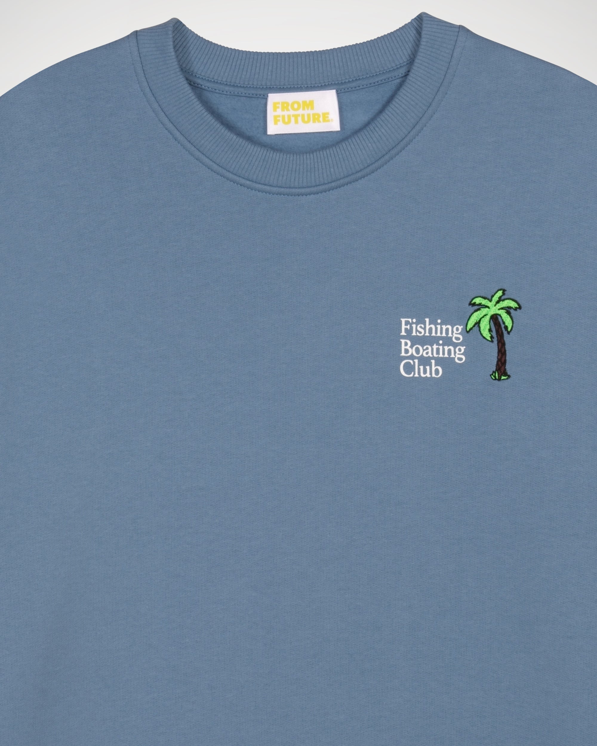 Sweat Fishing Boating Club brodé - Storm Blue
