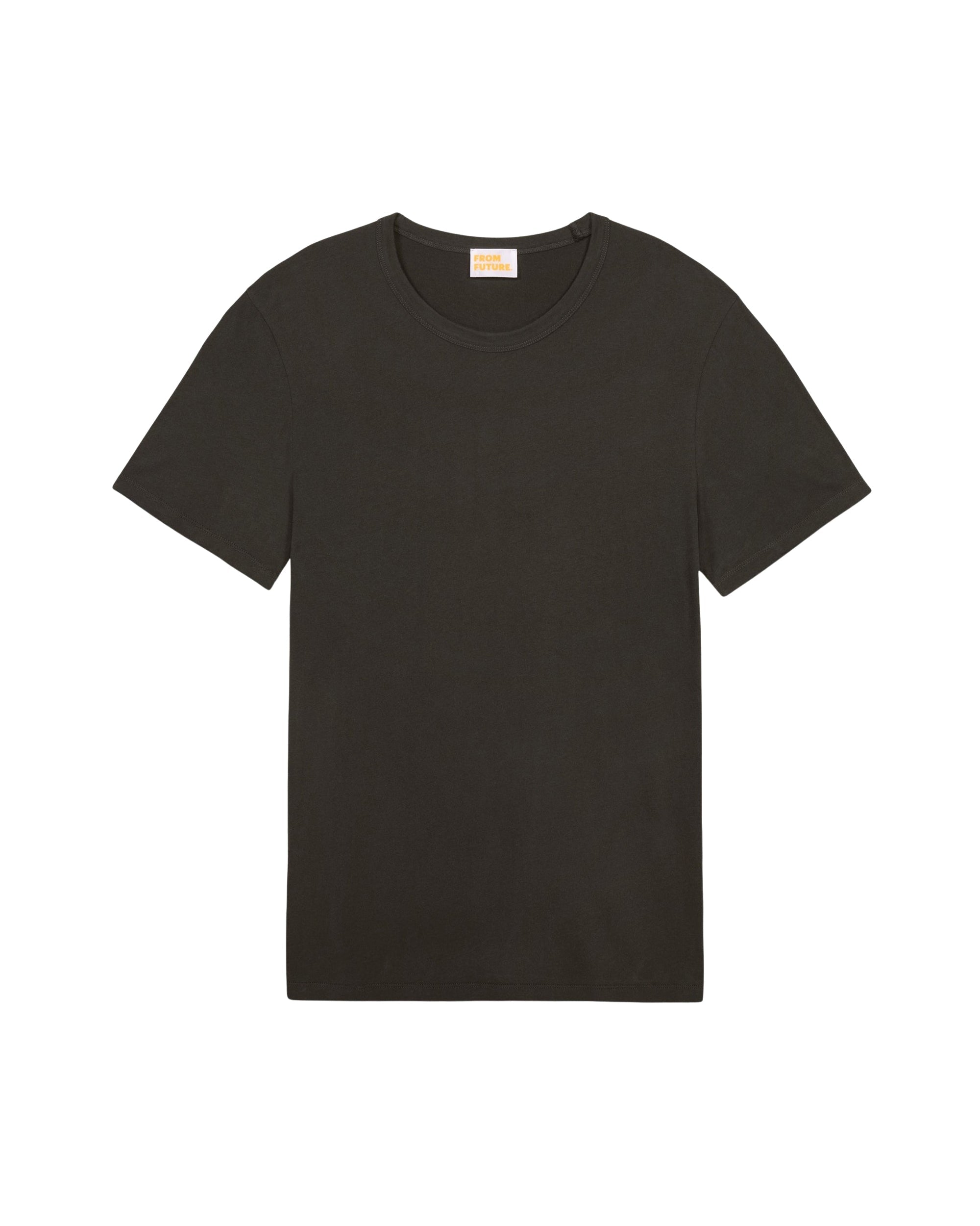 T-shirt à col rond basique - Carbon