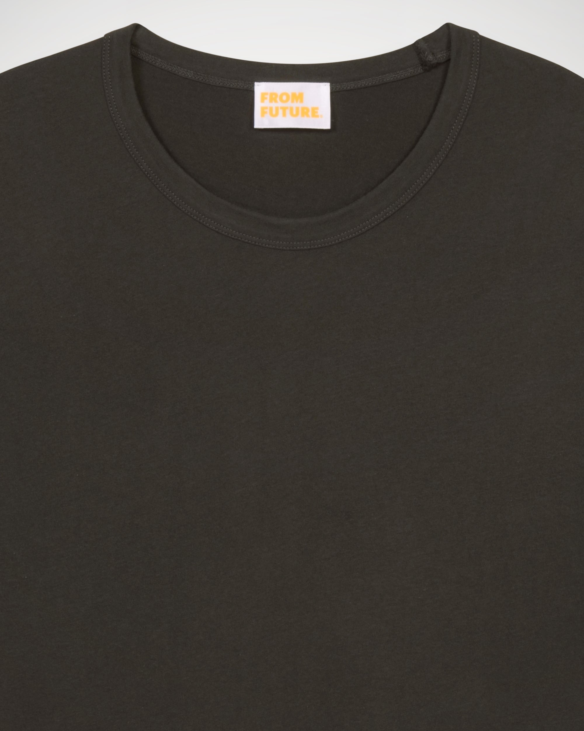 T-shirt à col rond basique - Carbon