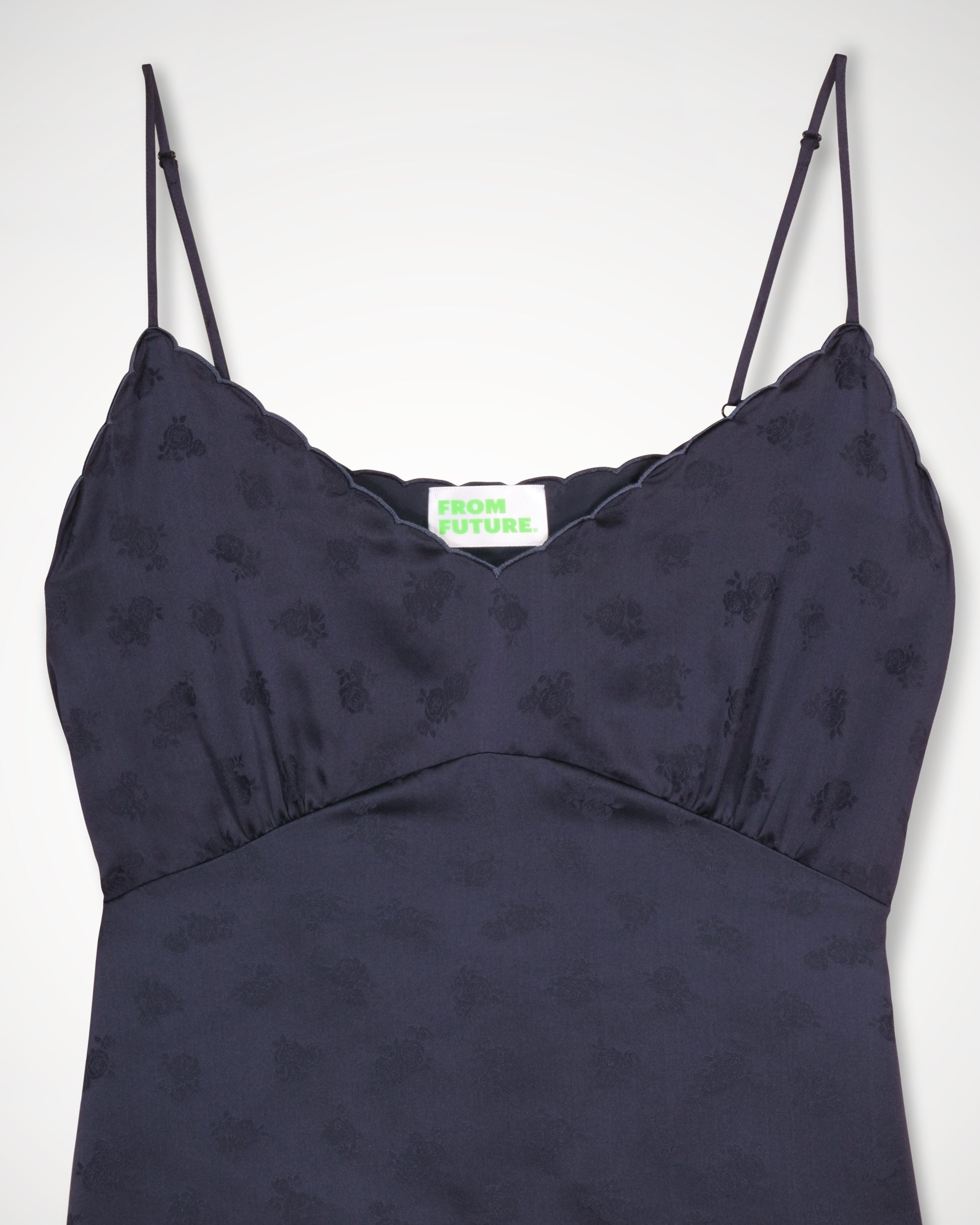 Caraco Elia en soie - Navy Jacquard