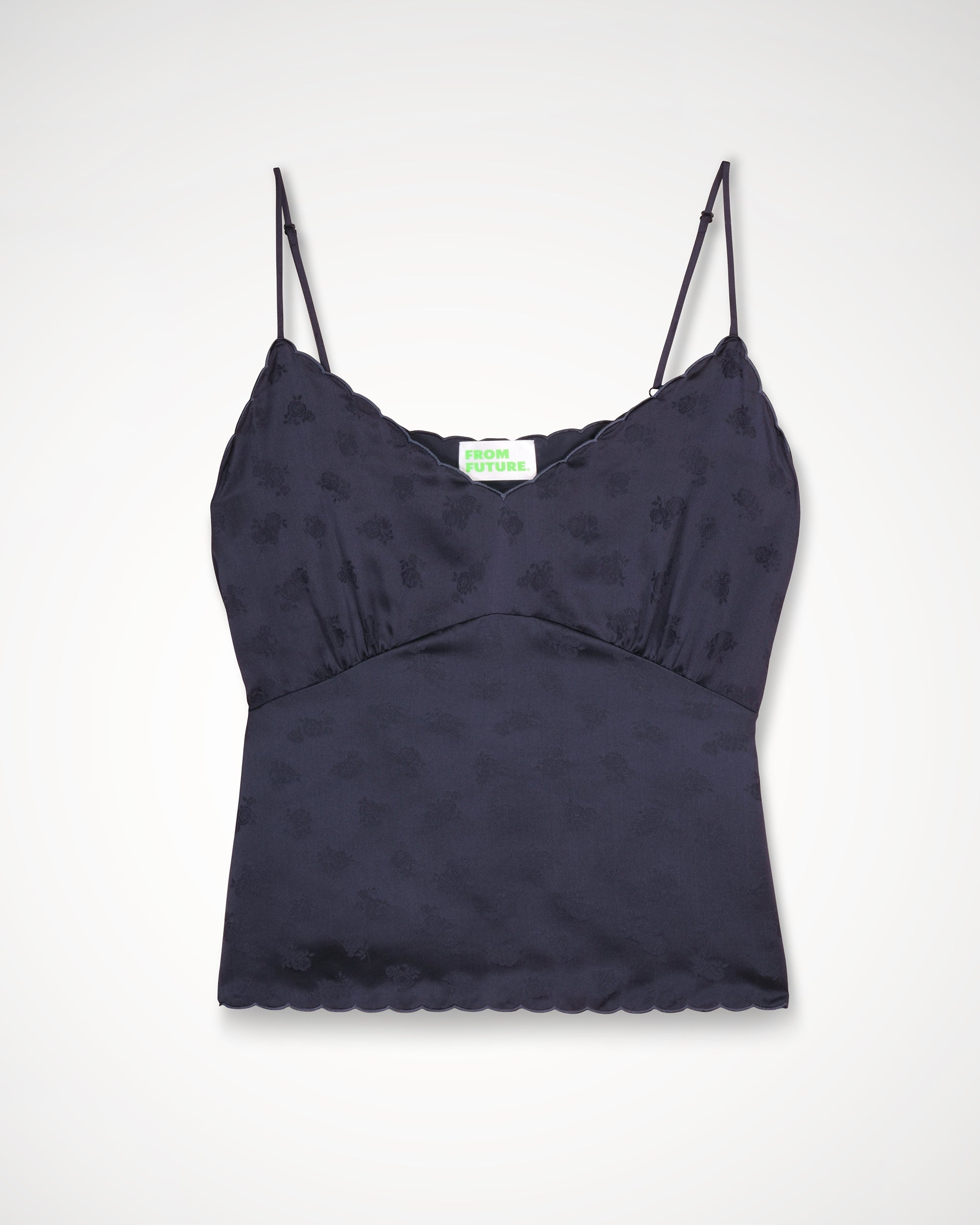 Caraco Elia en soie - Navy Jacquard