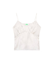 Caraco Elia en soie - Satin Off White