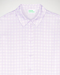 Chemise à manches longues Suzanna en soie - Lilac Blue