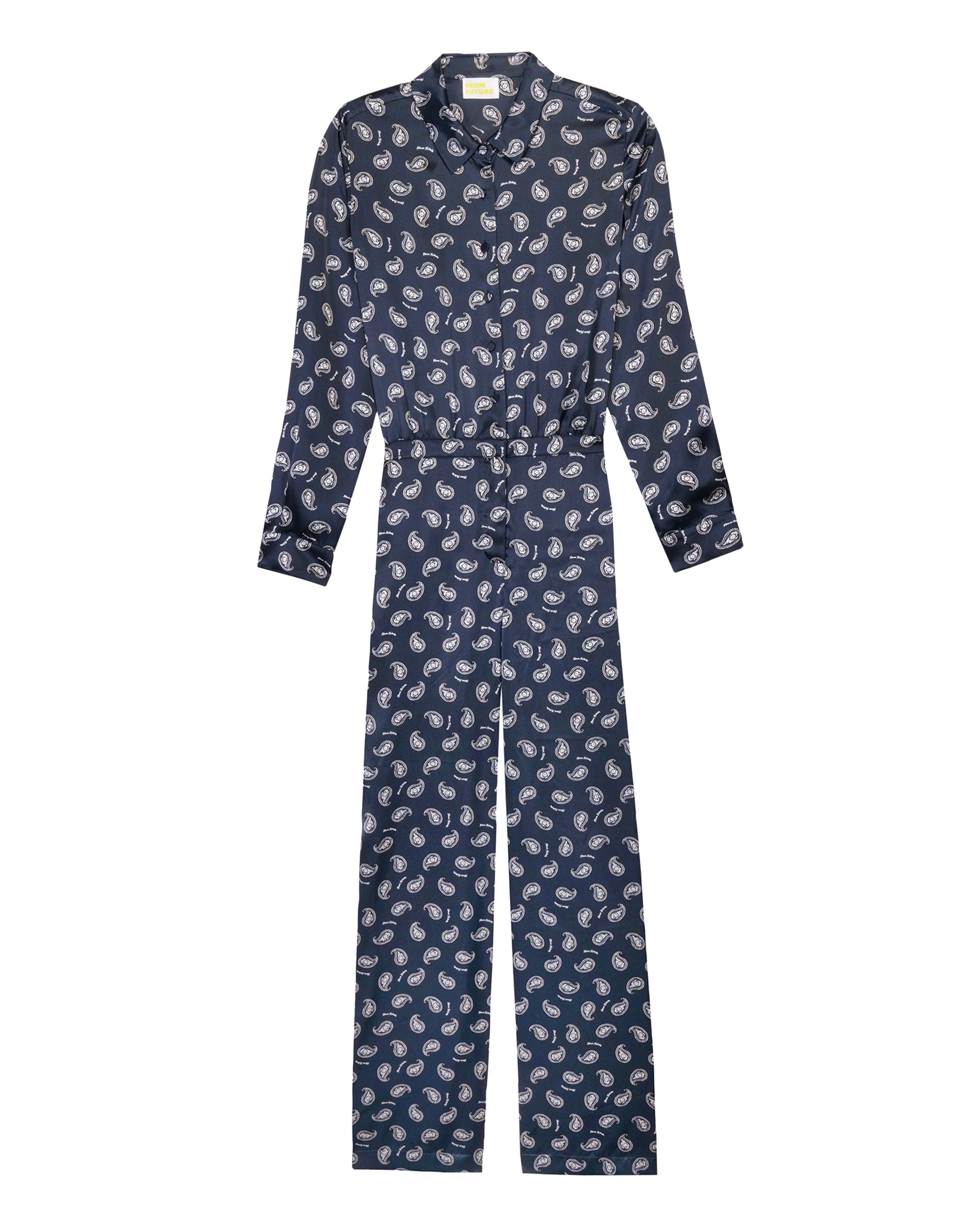 Combinaison Jacky en soie - Navy Bandana