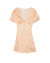 Combinaison Ava en soie - Peach Mini Rose