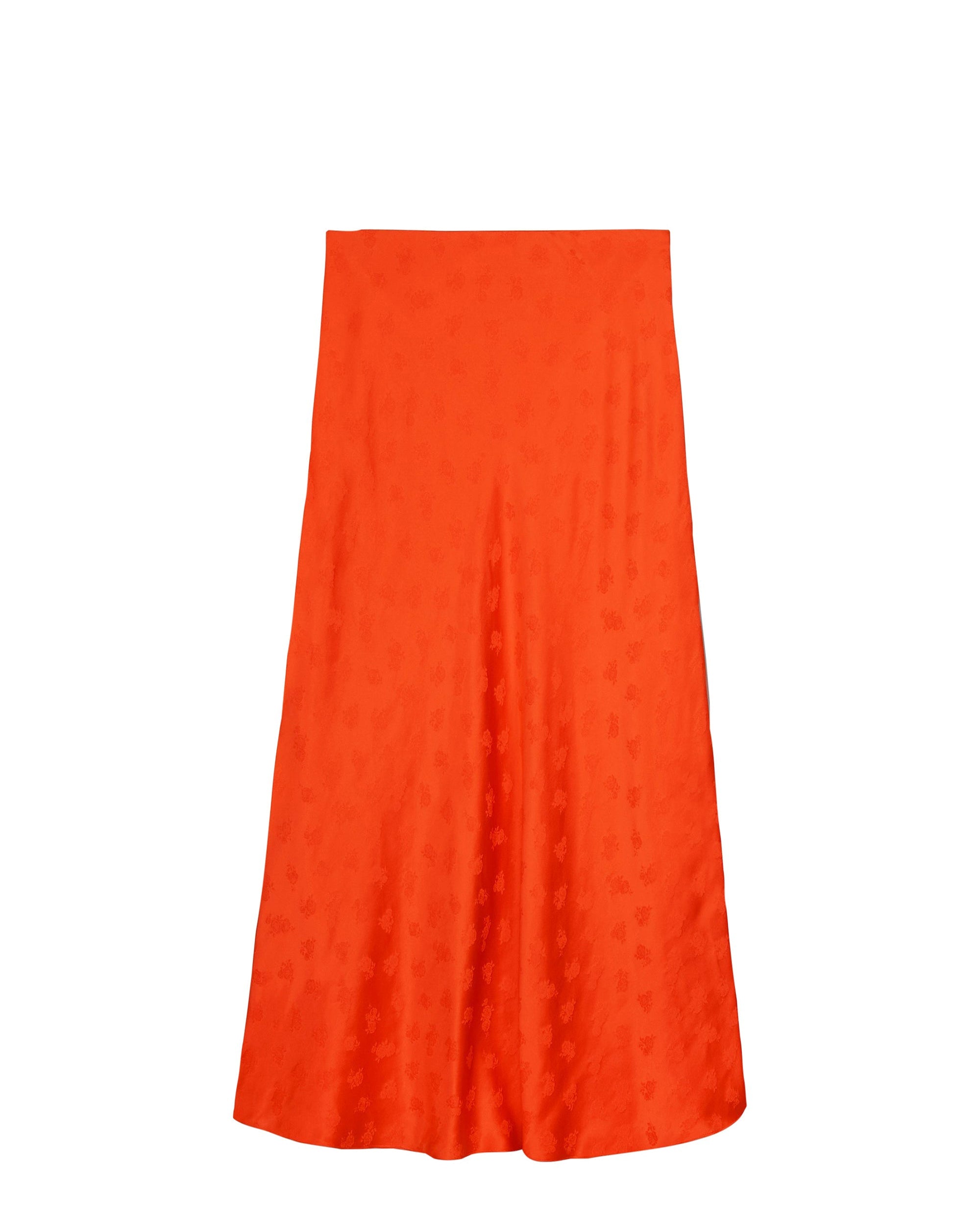 Jupe Carmen en soie - Jacquard Orange