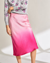 Jupe Gina en soie - Pink Tie & Dye