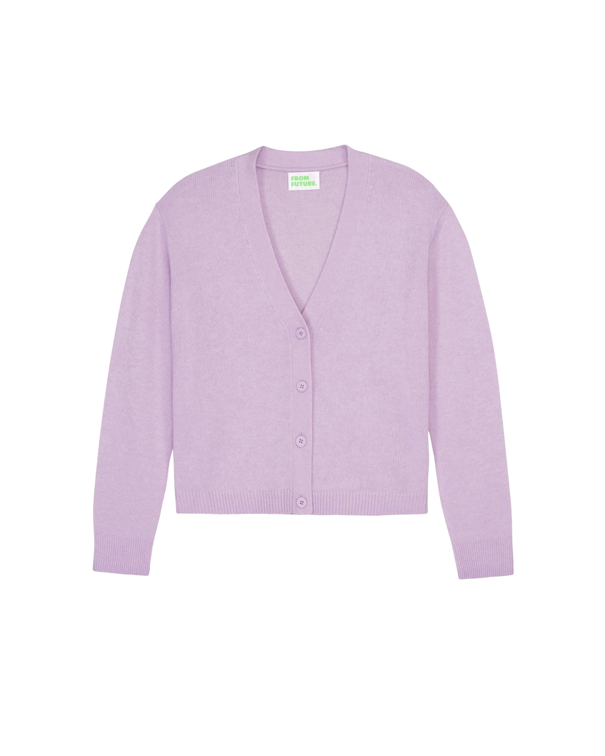 Cardigan court Light en cachemire - Lilac