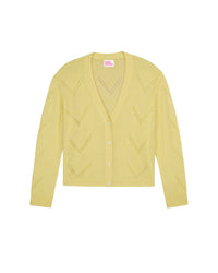 Cardigan court Light et pointelle en cachemire - Tie and Dye Yell