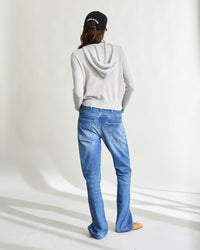 Hoodie court et zippé en cachemire - Light Heather Gray