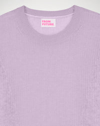 Pull à col rond classique et oversize en cachemire - Lilac