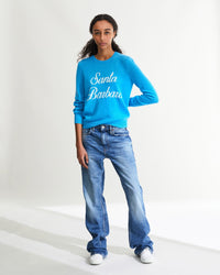Pull à col rond Santa Barbara en cachemire - Holiday Blue