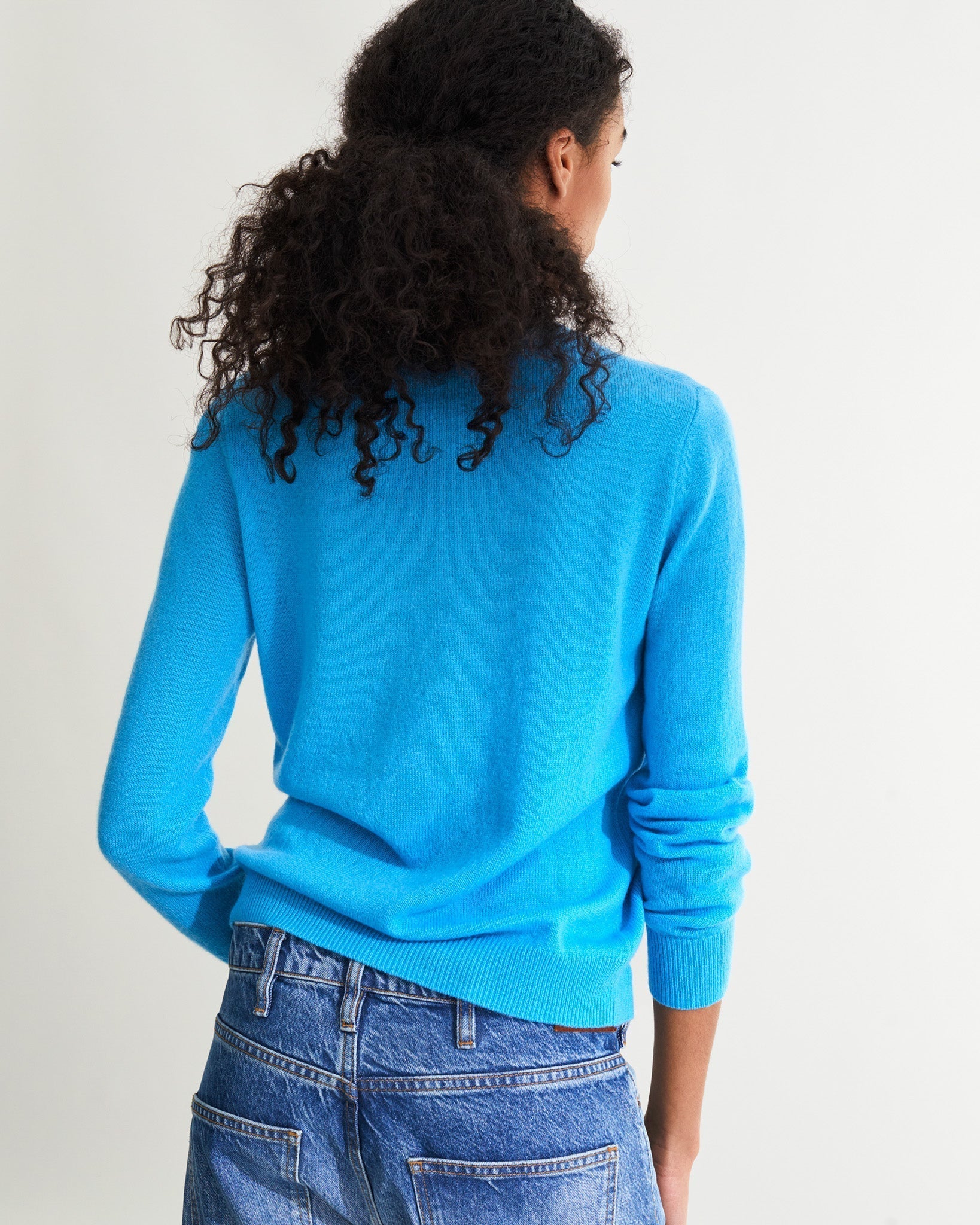 Pull à col rond Santa Barbara en cachemire - Holiday Blue